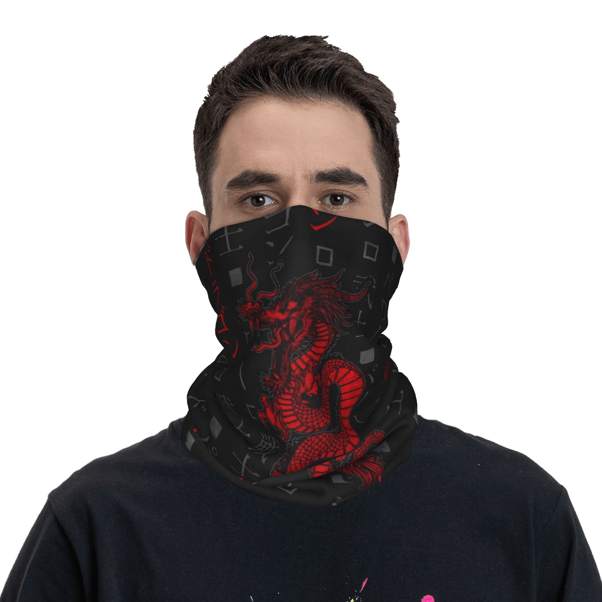 Red Dragon Animal Bandana Neck - Neck Gaiter Face Cover 评论和价格