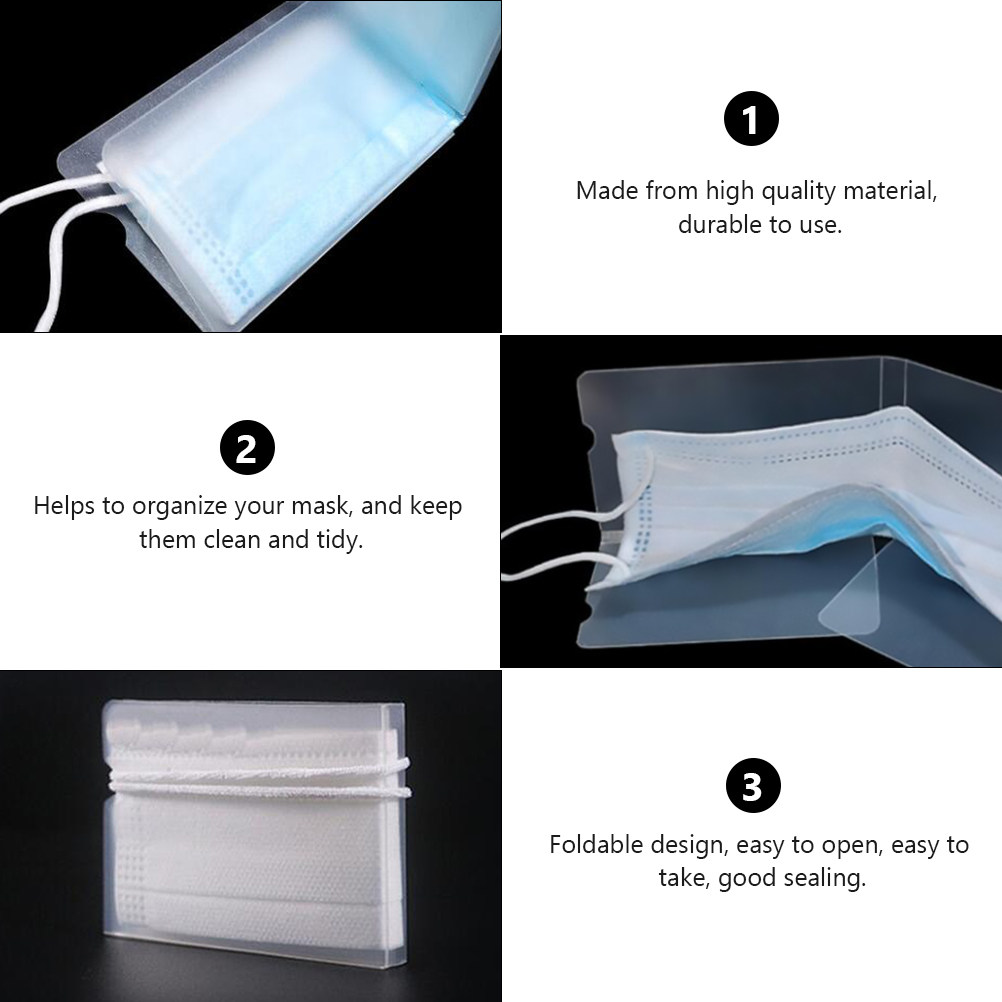 4Pcs Eco Friendly PP Mask Stor - Face Mask Storage Box 评论和价格