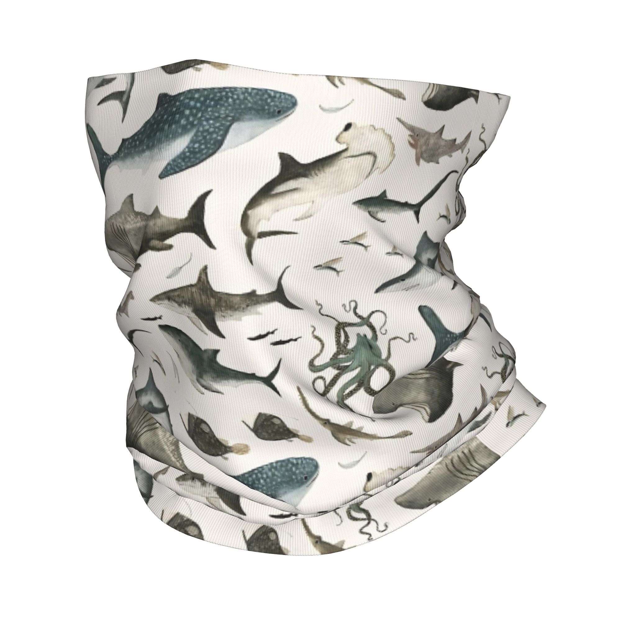 Shark Ocean Animal Sharks Band - Neck Gaiter Face Cover 评论和价格
