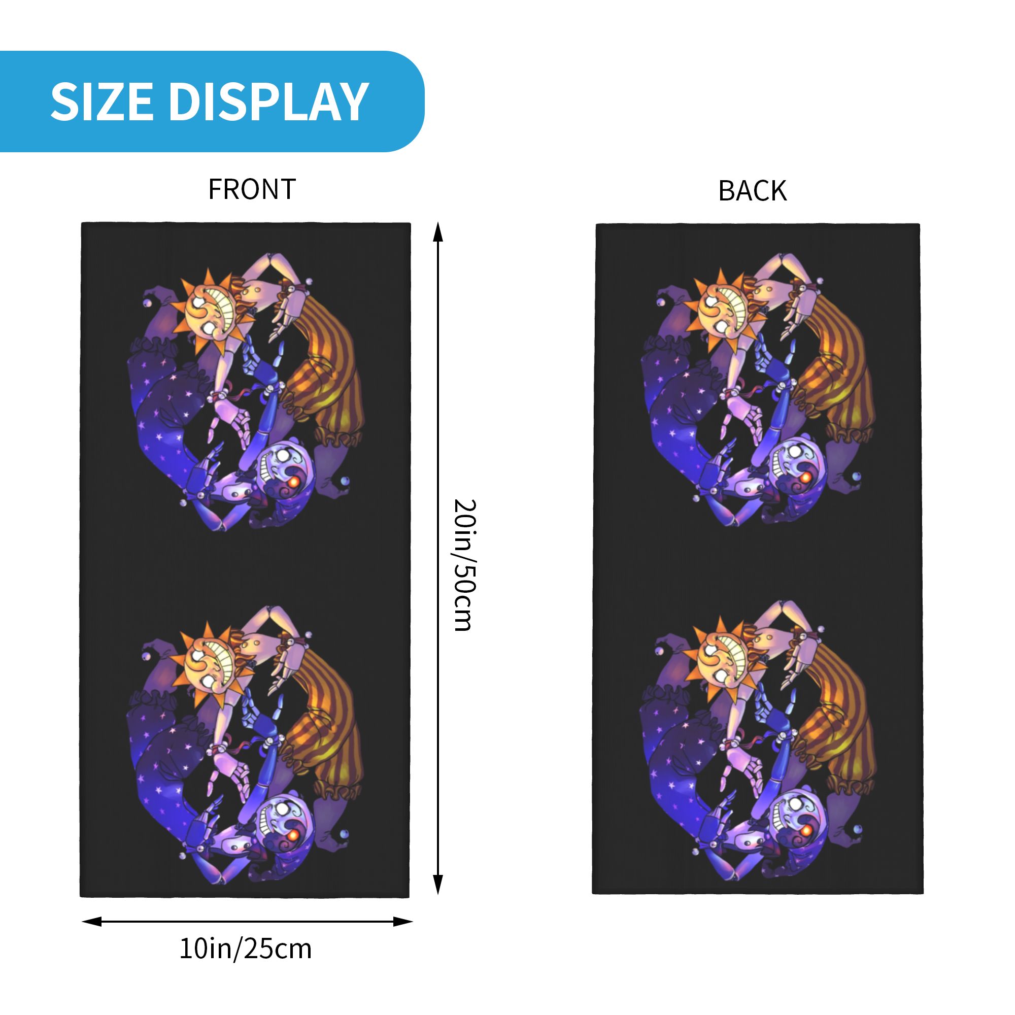 Sun And Moon FNAF Security Bre - Neck Gaiter Face Cover 评论和价格