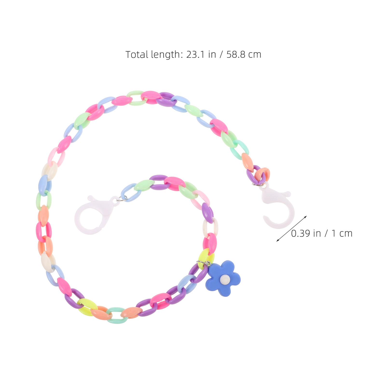 Floral Mask Necklace for Glass - Mask Chain Holder 评论和价格