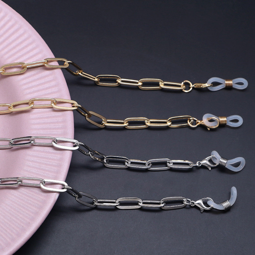Gold Metal Paperclip Eyeglasse - Mask Chain Holder 评论和价格