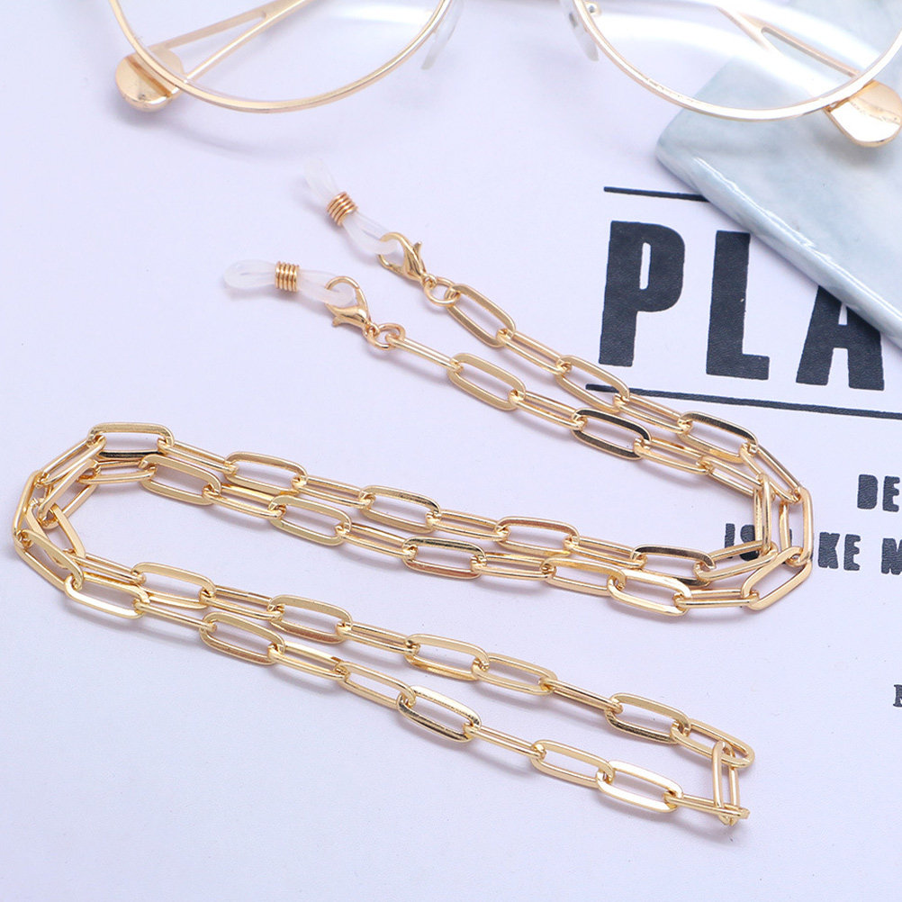 Gold Metal Paperclip Eyeglasse - Mask Chain Holder 评论和价格